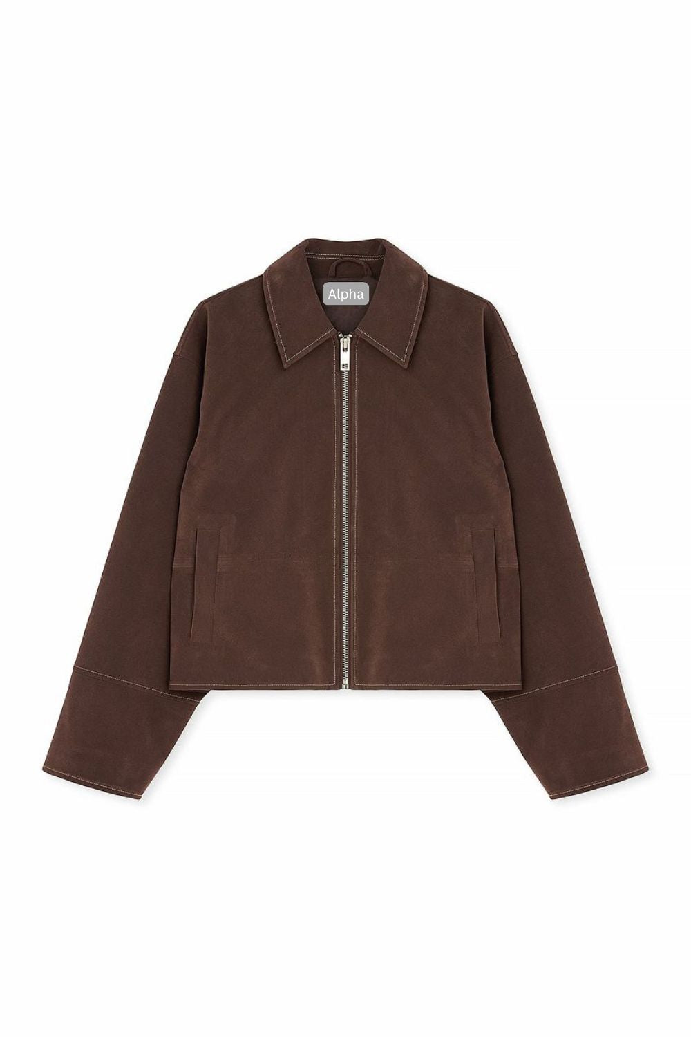 Faux jacket with zip