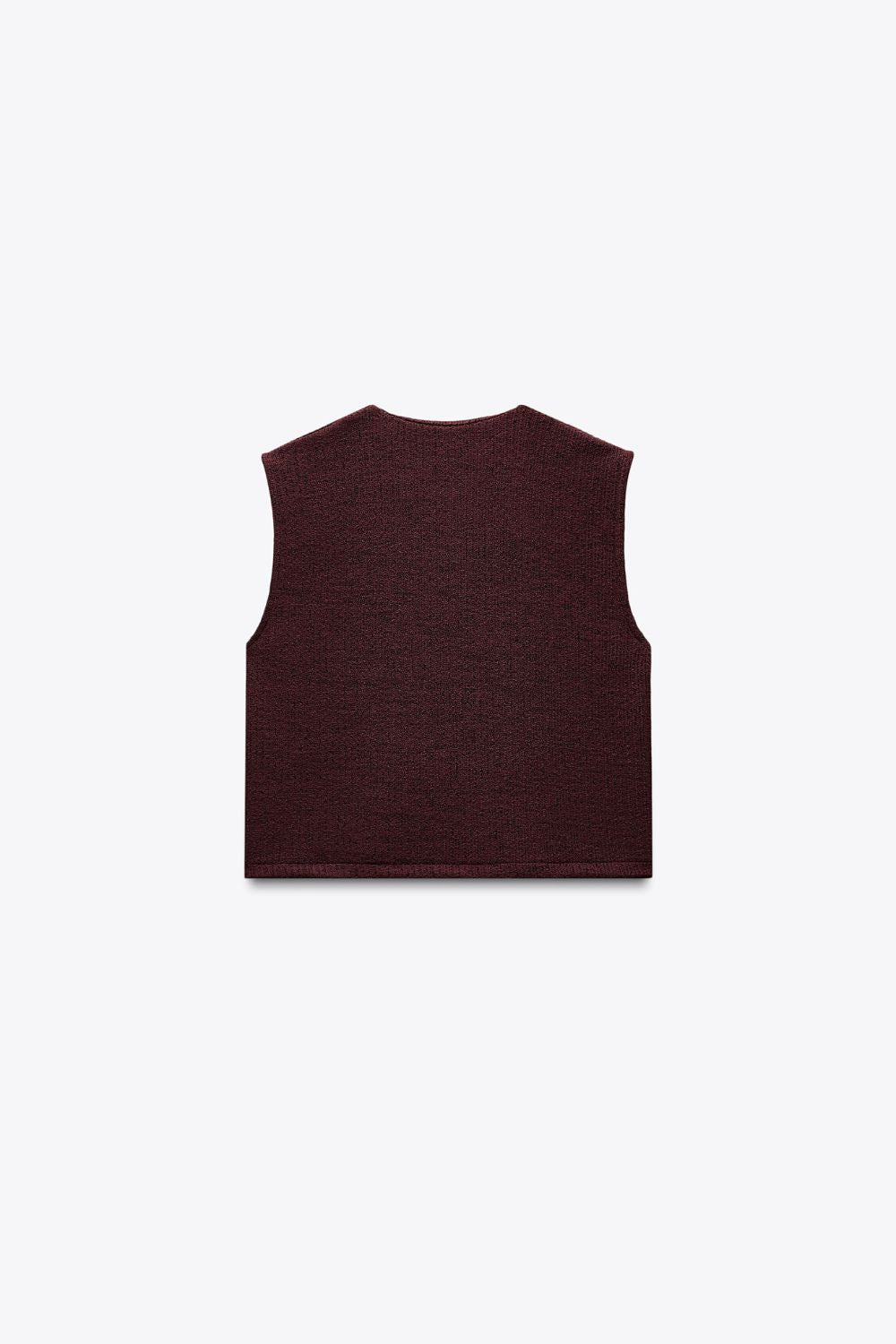 TEXTURED BUTTON WAISTCOAT TOP