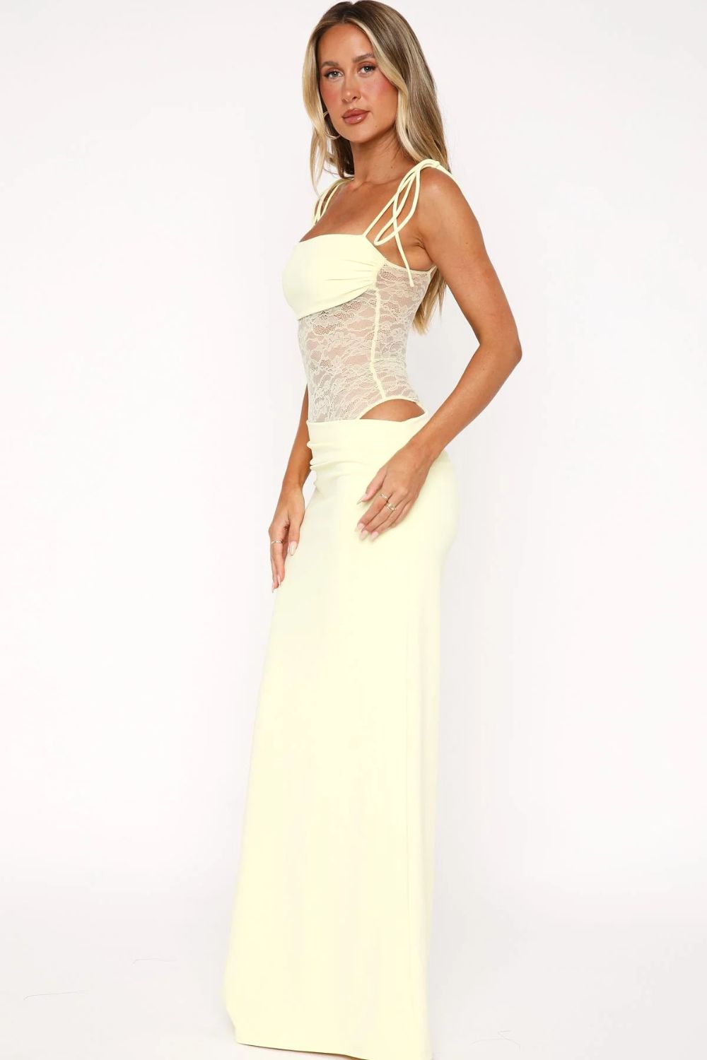 Compliment Me Maxi Dress Lemon