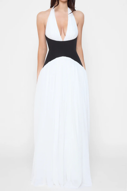 Harlowe Contrast Corset Maxi Dress
