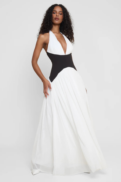 Harlowe Contrast Corset Maxi Dress