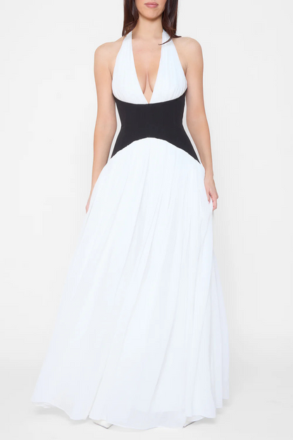 Harlowe Contrast Corset Maxi Dress