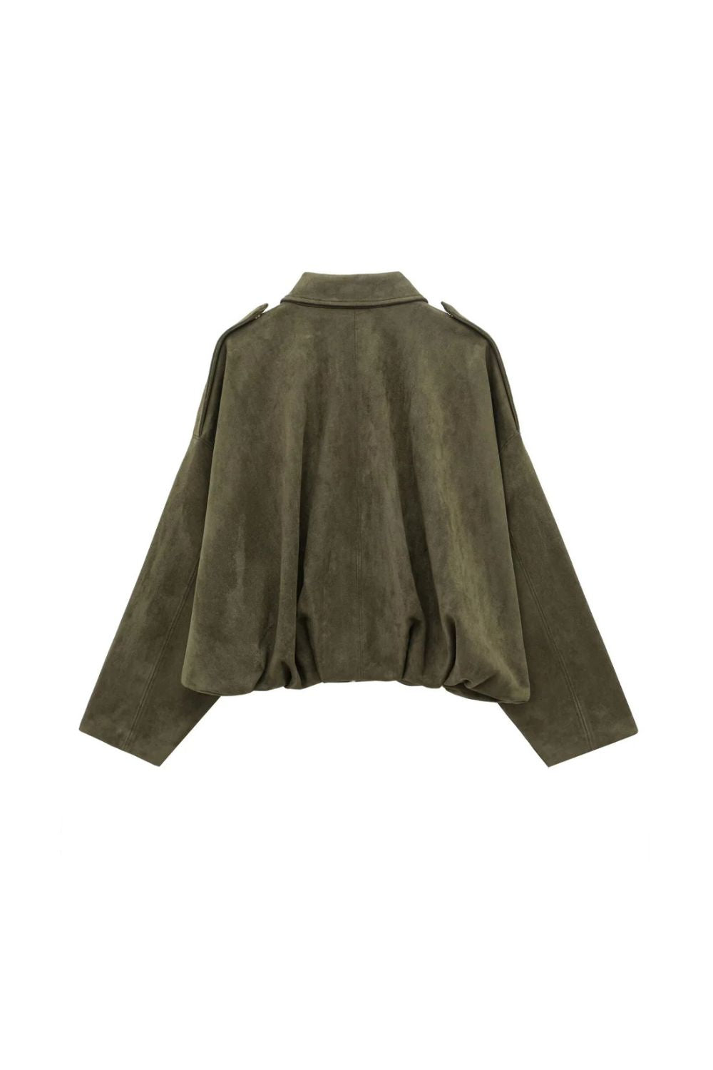 FAUX SUEDE BOMBER JACKET