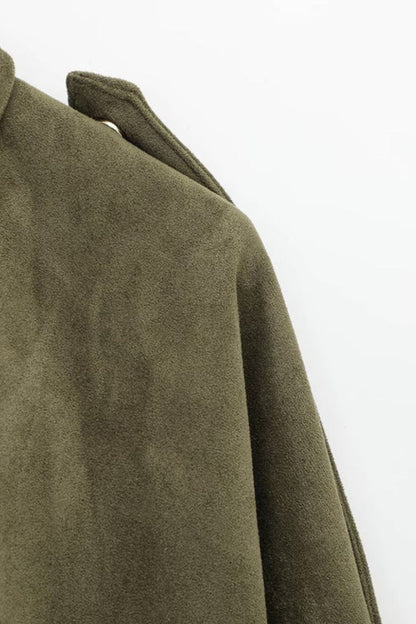 FAUX SUEDE BOMBER JACKET