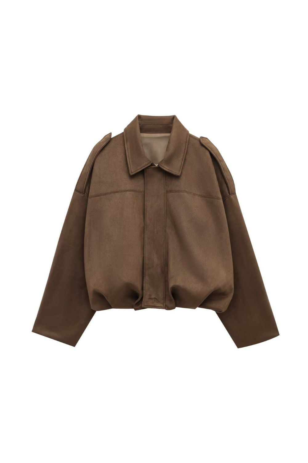 FAUX SUEDE BOMBER JACKET