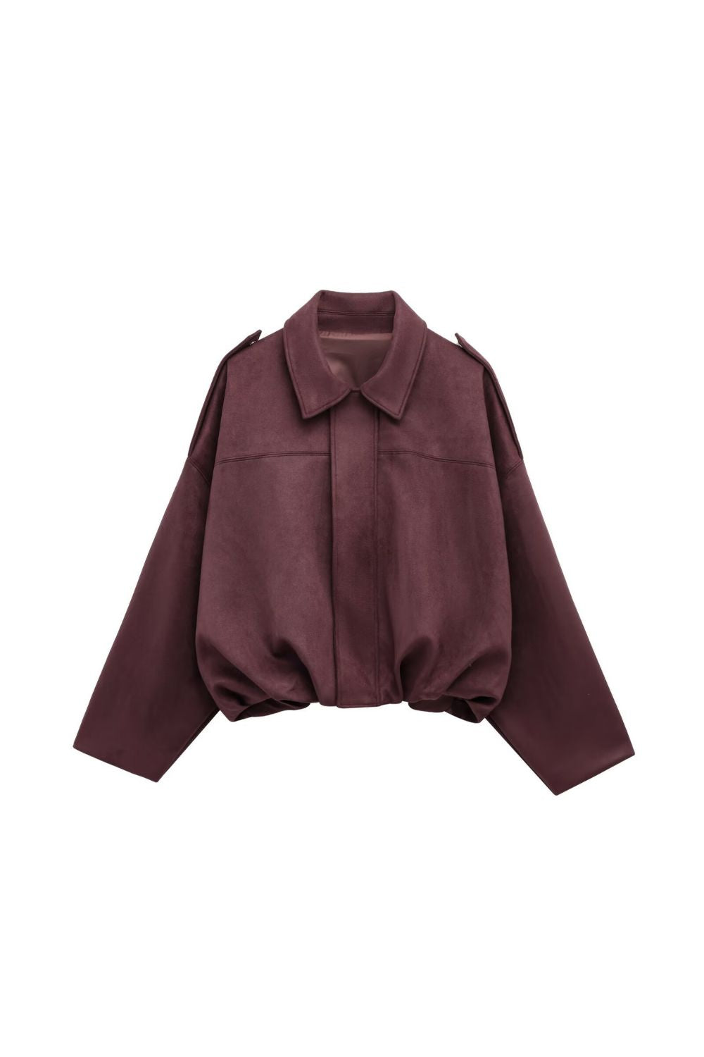FAUX SUEDE BOMBER JACKET