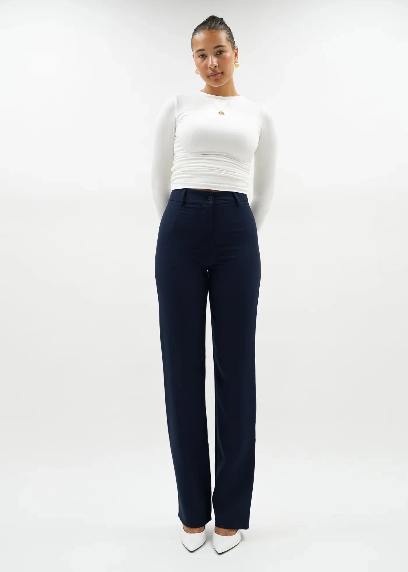 Straight Leg Pants Classic Alpha Aura Blue XS 
